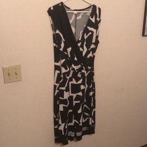 Rodan XL Black and cream wrap dress